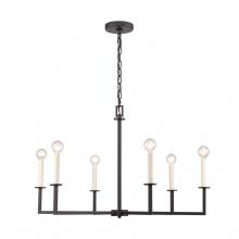 ELK Home 89876/6 - Dunne 30'' Wide 6-Light Chandelier - Matte Black