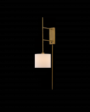 Currey 5000-0076 - Savill Brass Wall Sconce, Whit