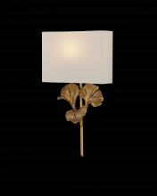 Currey 5178 - Gingko Gold Wall Sconce